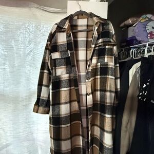 Brown/Black Plaid Jacket